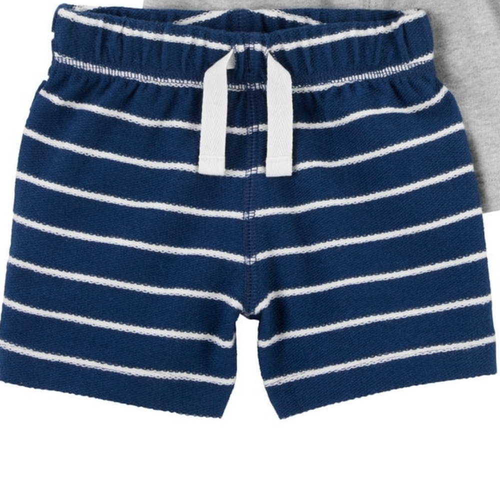 Carter's Blue and White Striped Shorts